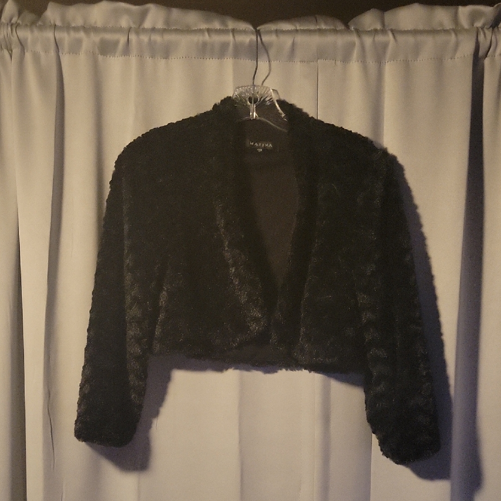 MARINA Kids Black Teddy Jacket